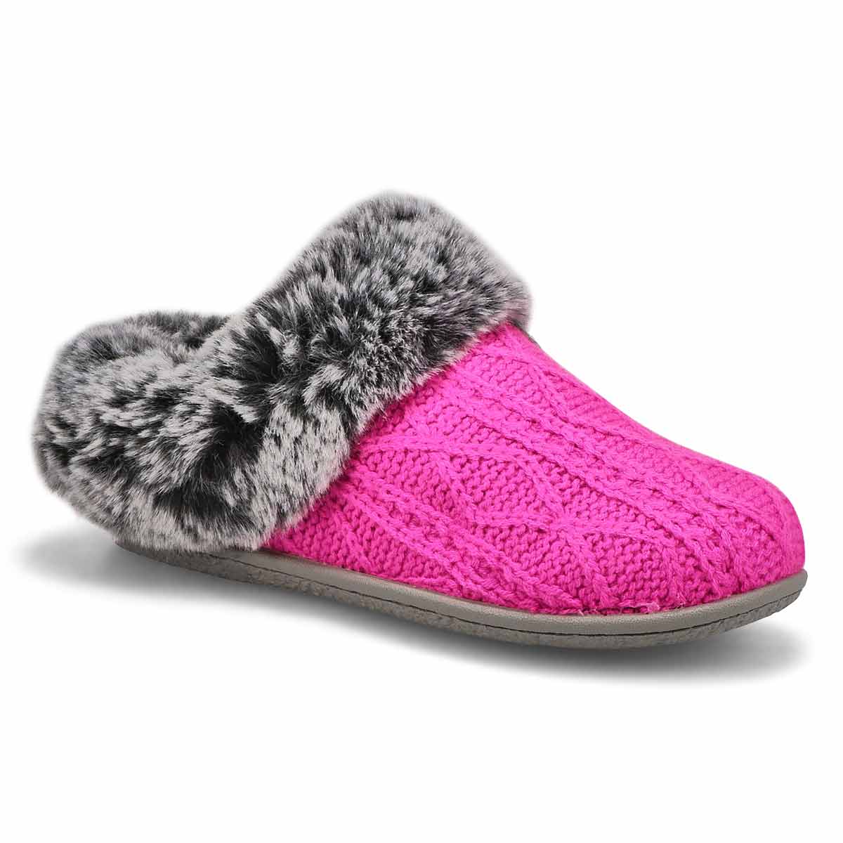 SoftMoc Women's Clipper Knit Faux Fur Slipper