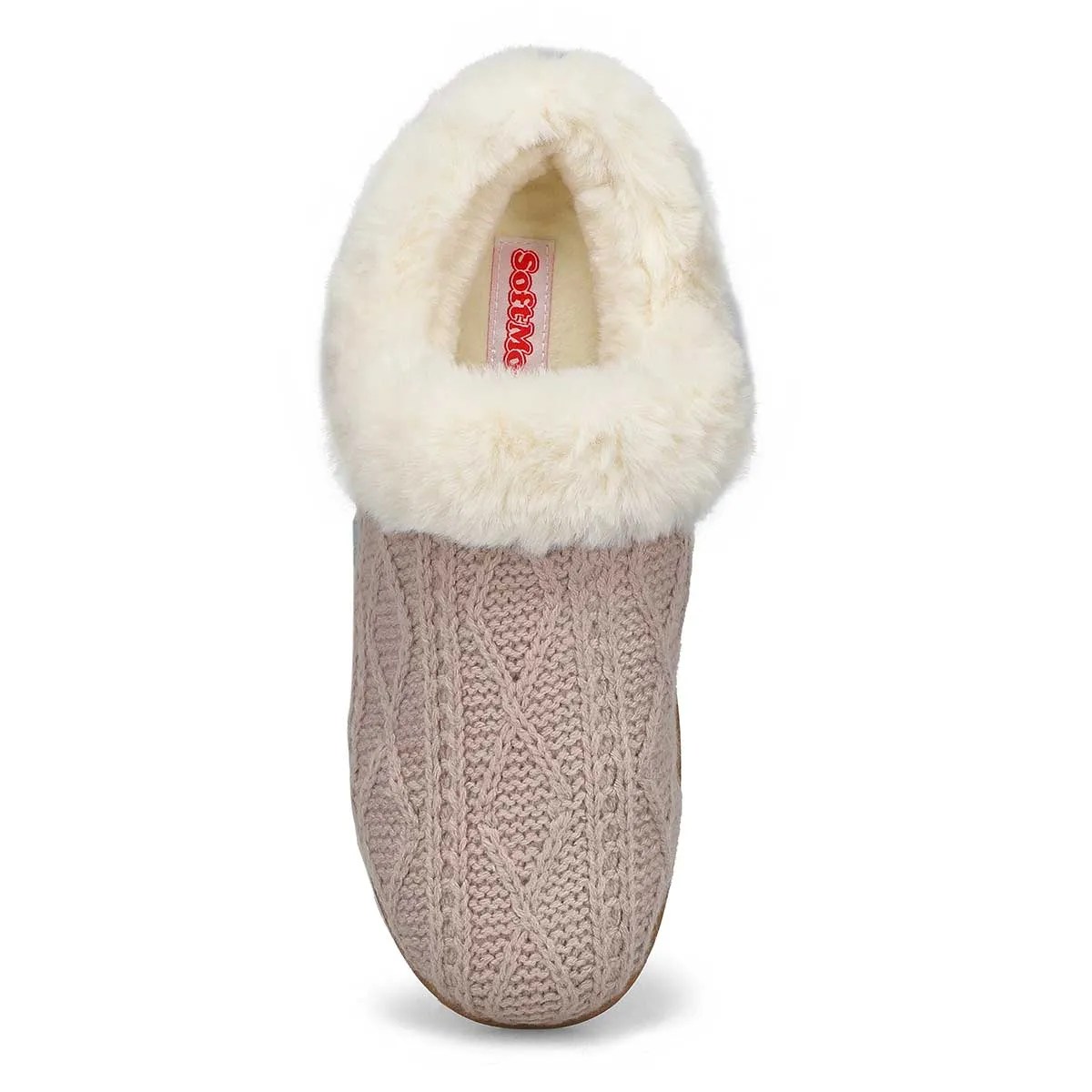 SoftMoc Women's Clipper Knit Faux Fur Slipper