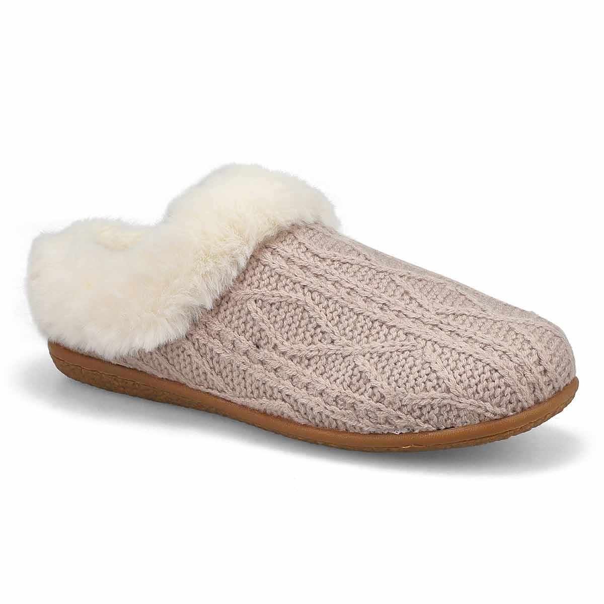 SoftMoc Women's Clipper Knit Faux Fur Slipper