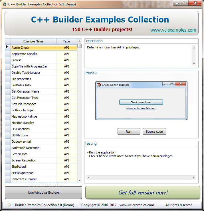C++ Builder Examples Collection Download Free with Screenshots and Review