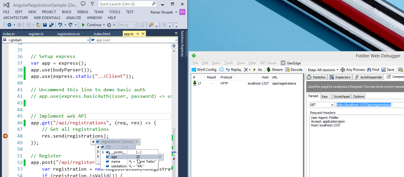 Learn by Example AngularJS, NodeJS, and Typescript