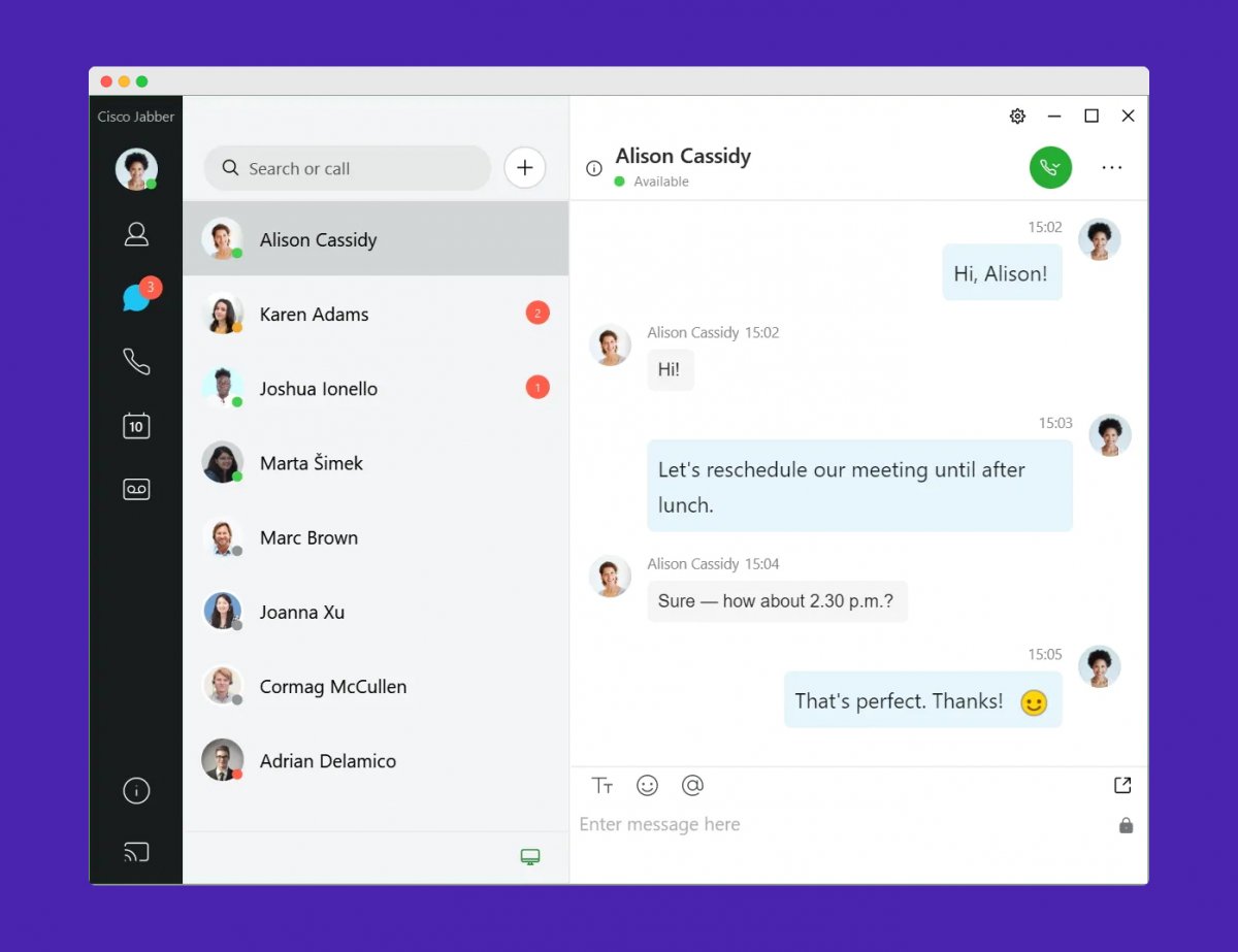 Cisco Webex software de videoconferencia y chat interno