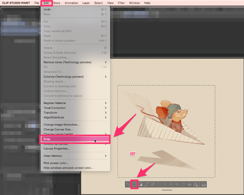2 Ways to Crop in Clip Studio Paint (StepbyStep)