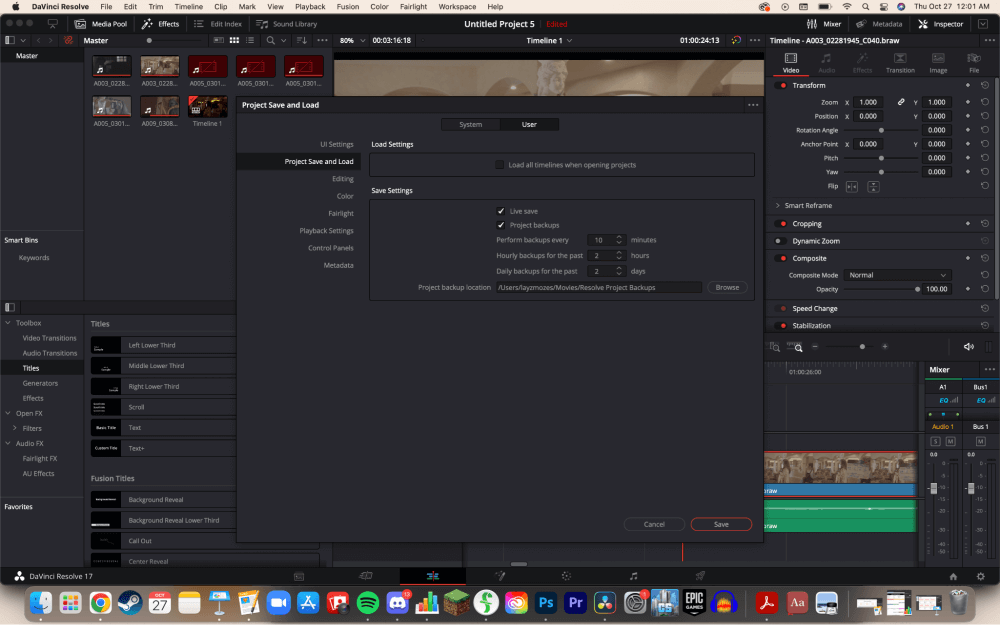 Where Are DaVinci Resolve Projects Saved on PC or Mac?