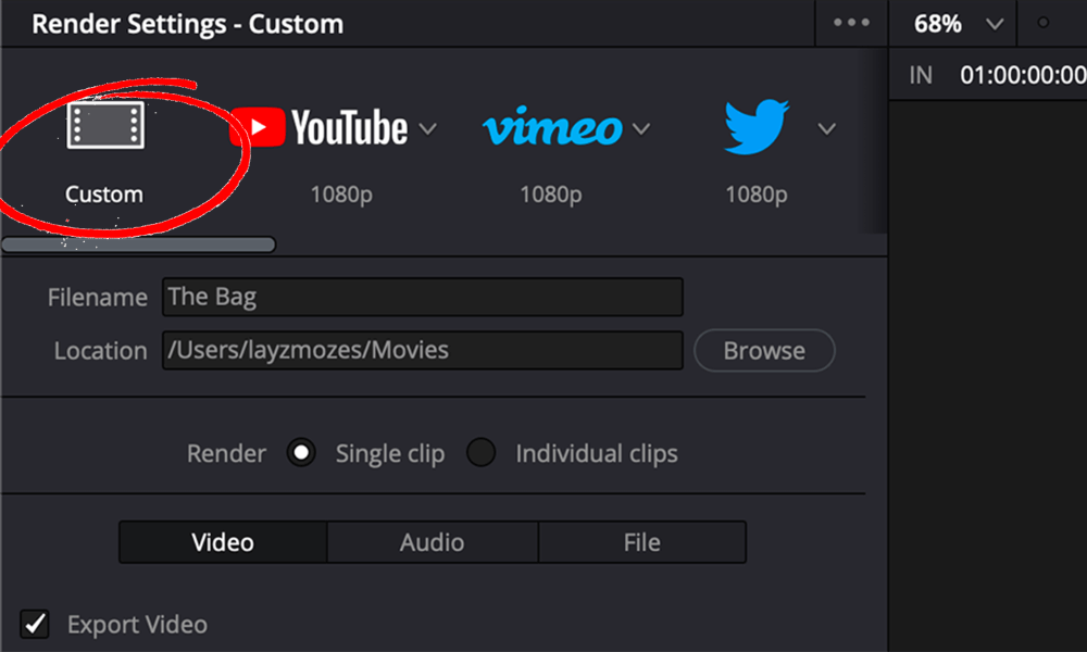 How to Export a DaVinci Resolve Project as MP4
