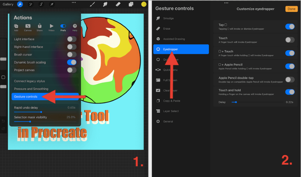 How to Use Eyedropper Tool in Procreate (2 Methods)