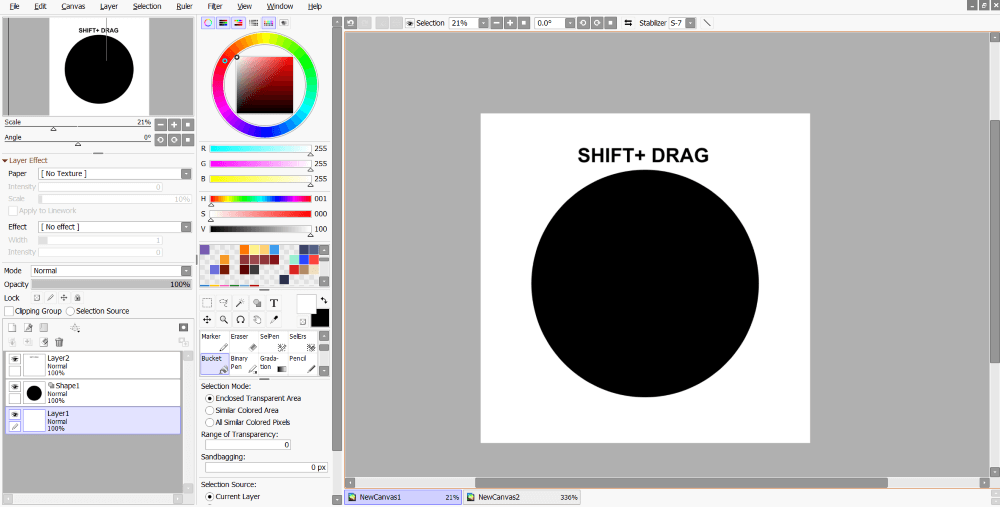 2 Ways to Make a Perfect Circle in PaintTool SAI