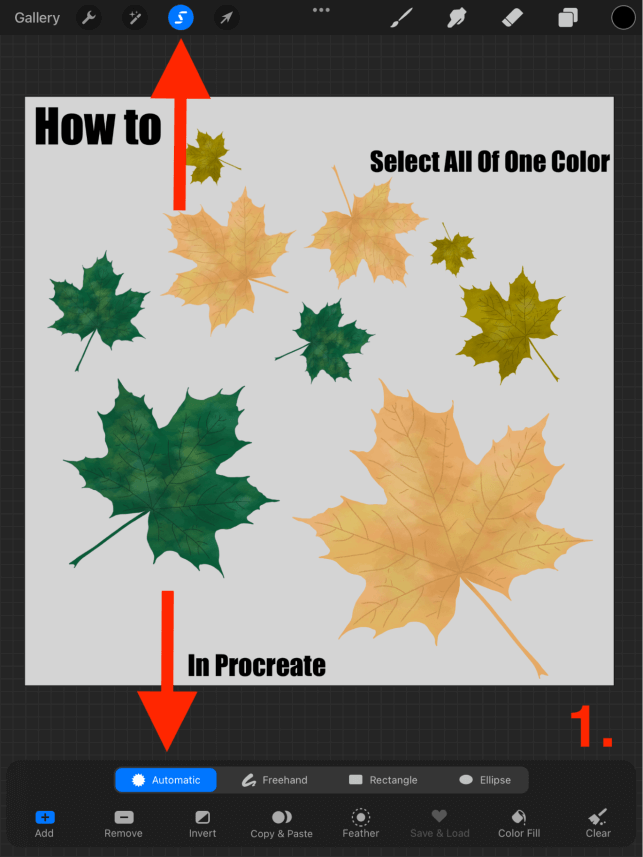 How to Select All of One Color in Procreate (2 Methods)
