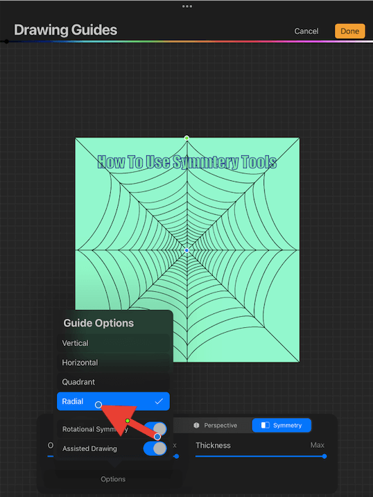 How to Use the Symmetry Tools in Procreate (Guides)