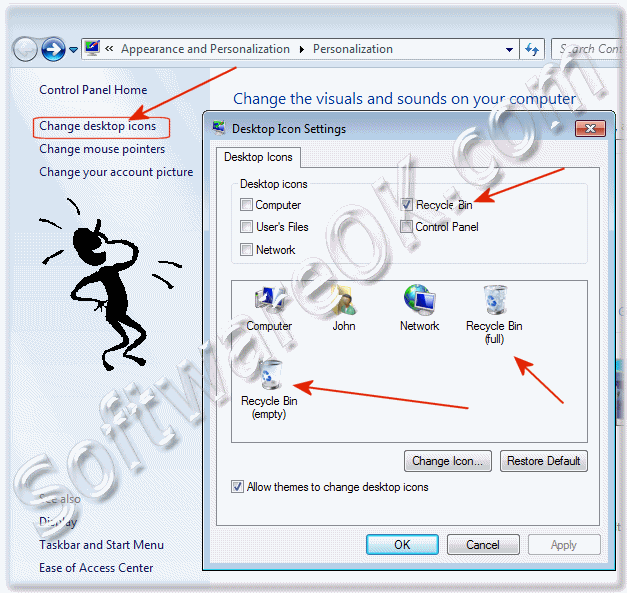 How to show Recycle Bin Icon on the Windows 7 Desktop?
