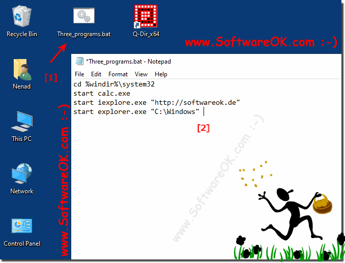 Use batch file to start multiple programs on Windows 11, 10...