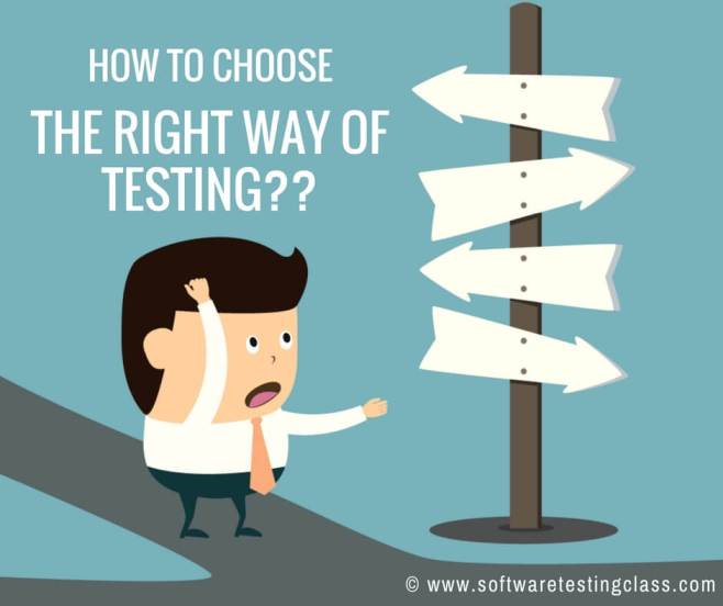 How To Choose The Right Way Of Testing? Software Testing Class