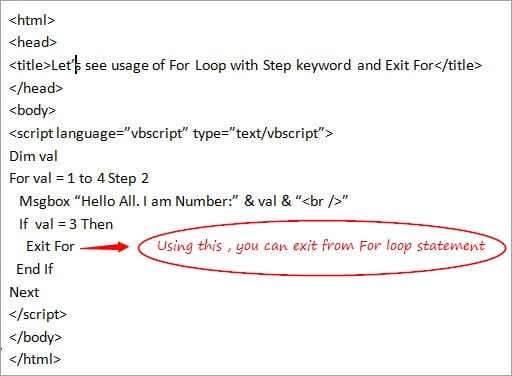 VBScript Loops: For Loop, Do Loop, and While Loop