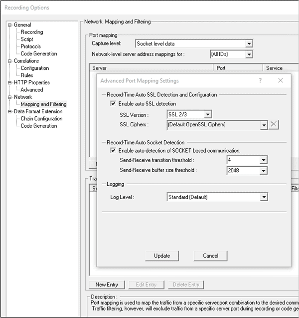 VUGen Recording Options in LoadRunner