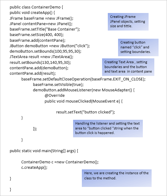 Java Swing Tutorial Container Components And Event Handling My XXX