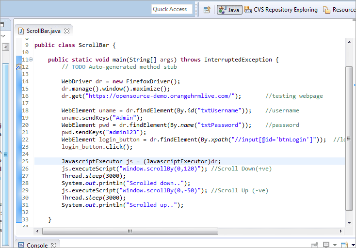 How To Handle Scroll Bar In Selenium driver