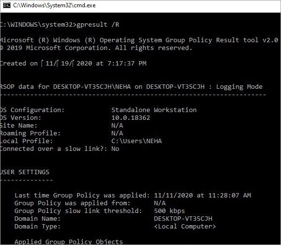 How To Use GPResult Command To Check Group Policy