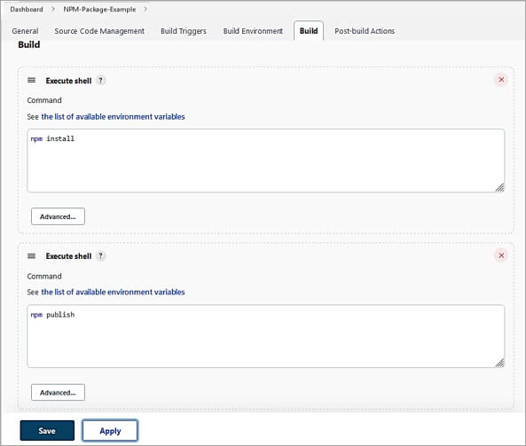 NPM Package Type and Jenkins Integration in JFrog Artifactory