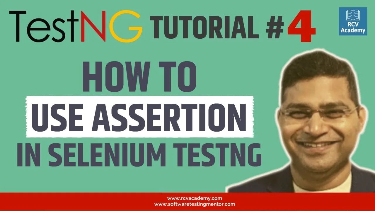 TestNG Tutorial 4 How to Use Assertion in Selenium TestNG Software Testing Mentor