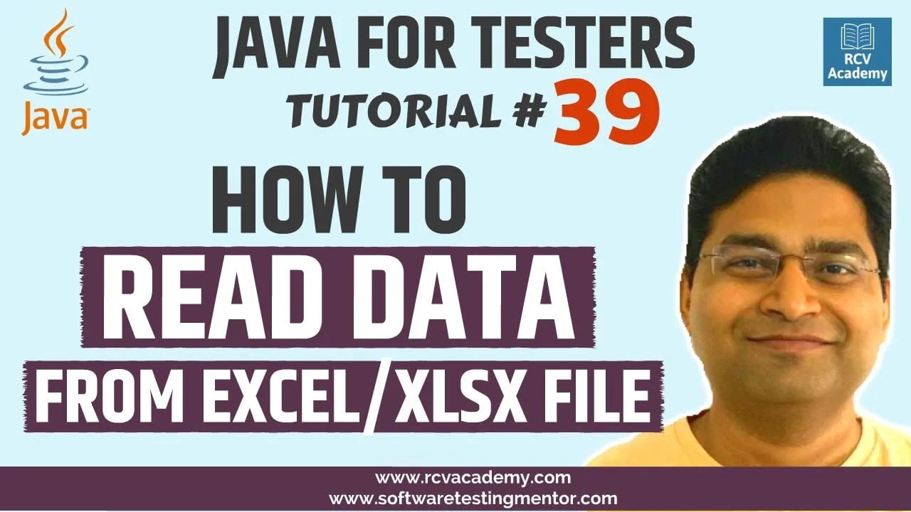 Java for Testers 39 How to Read Excel File in Java Software