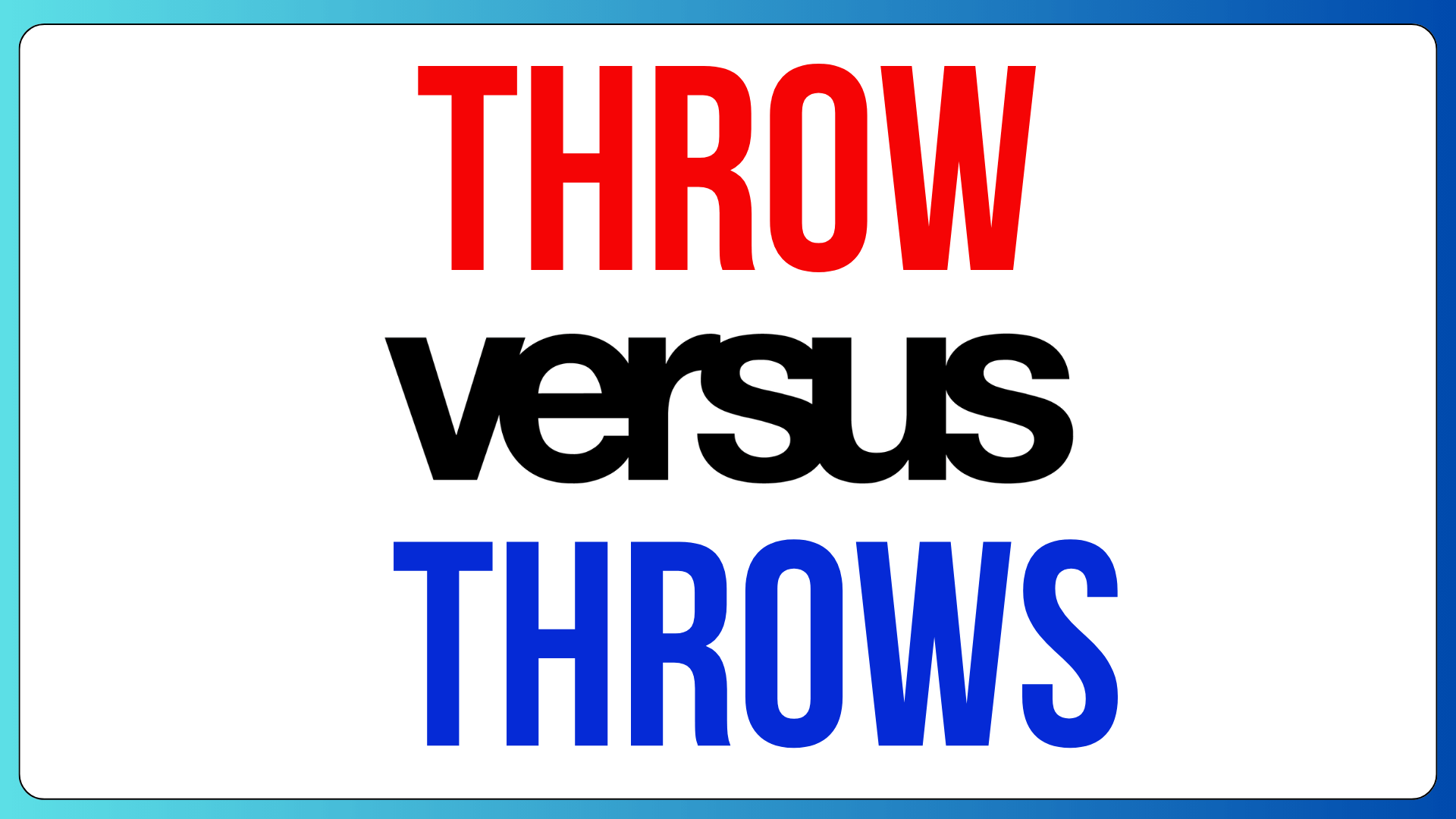 Difference Between Throw VS Throws In Java [Updated in 2024]