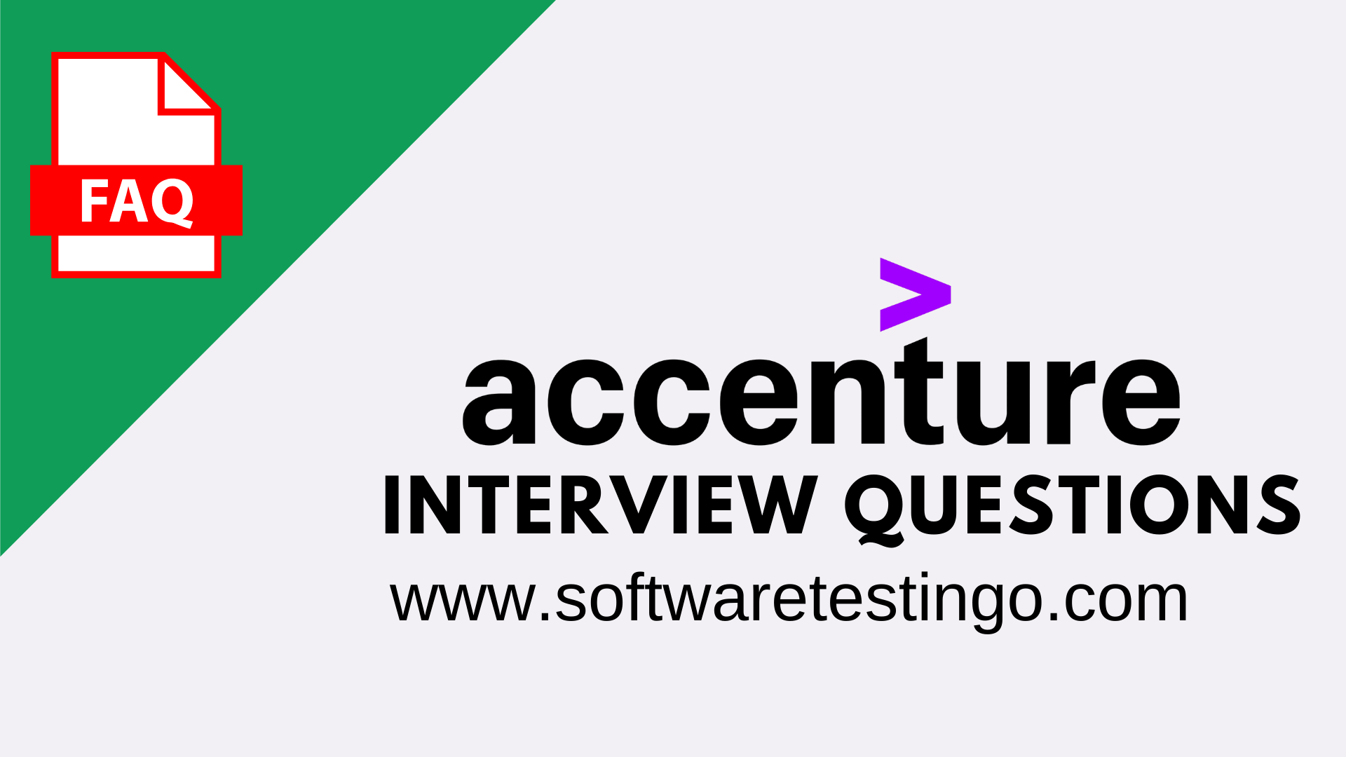 Accenture Automation Testing Interview Questions New 2024