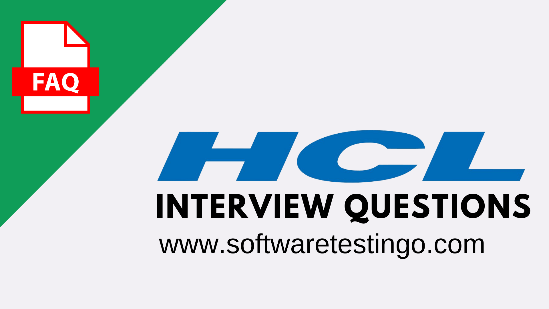 HCL Technologies Selenium Interview Questions New & Easy 2021