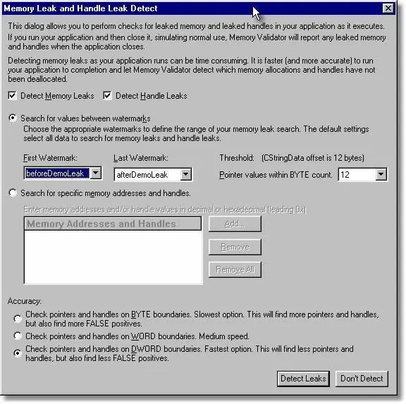 Memory Validator Tutorial - How to detect memory leaks whilst your application is running