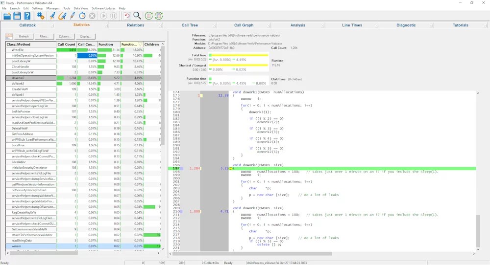 Performance Validator Tutorial Performance profiling a child process