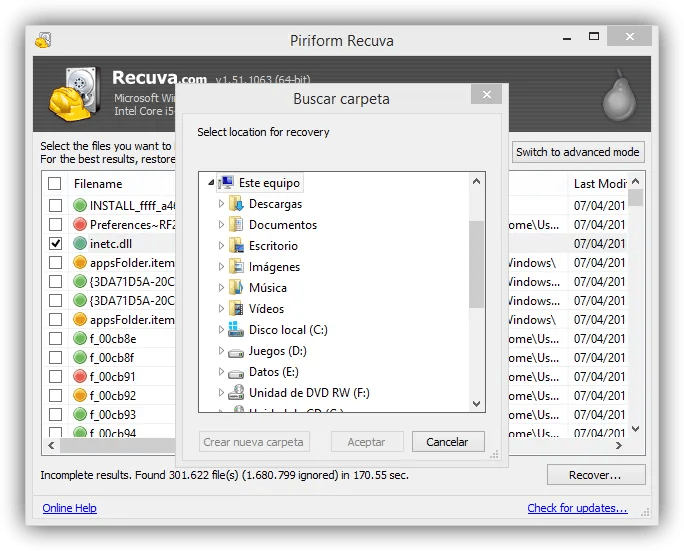 Recuva Recupera tus datos perdidos gracias a este sencillo programa