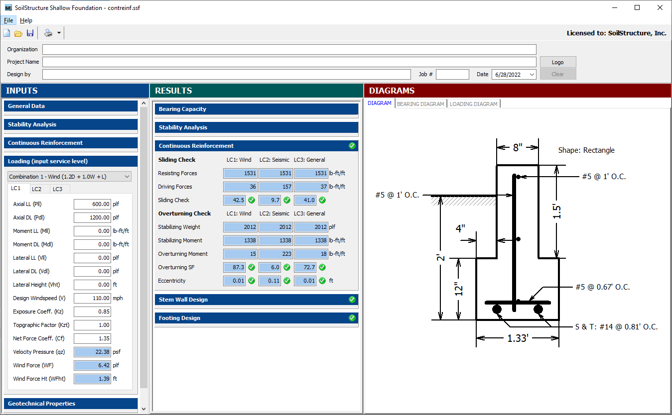 Shallow Foundation Software SoilStructure Software