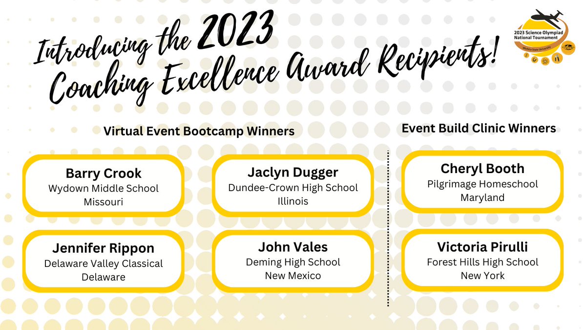 2023 National Tournament Science Olympiad