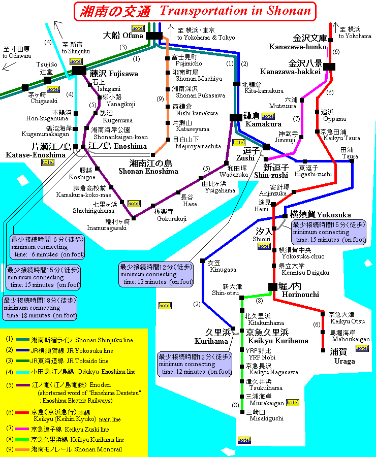 Shonan Shinjuku Line Map Transportation and Excursion Ticket in Shonan Shonan Boy's Adventures