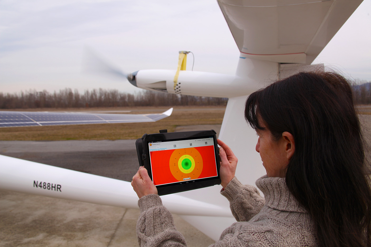 Sunseeker Duo gets Dynamic Propeller balancing Solar Flight