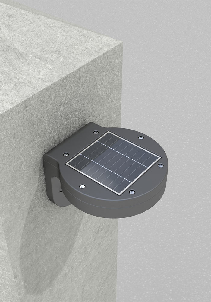 Solar Wall Light Round Solar powered wall light unit