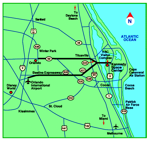 Kennedy Space Center Visitor Complex Map Kennedy Space Centre Florida