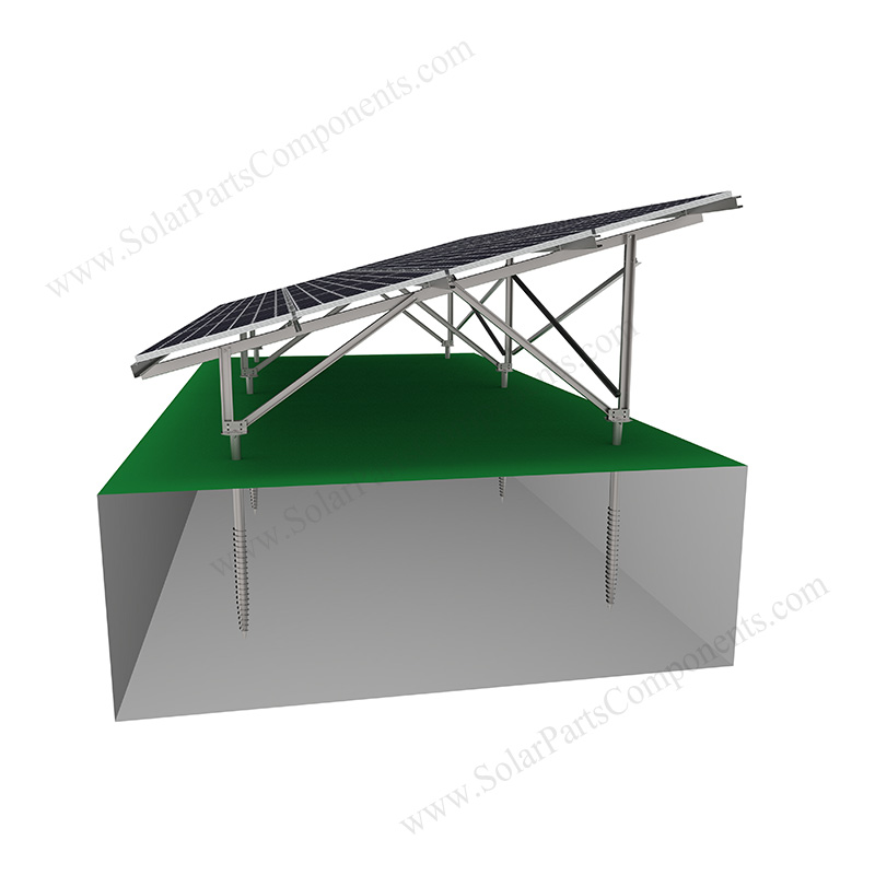 Solar Ground Racking System for Carbon SteelW Type