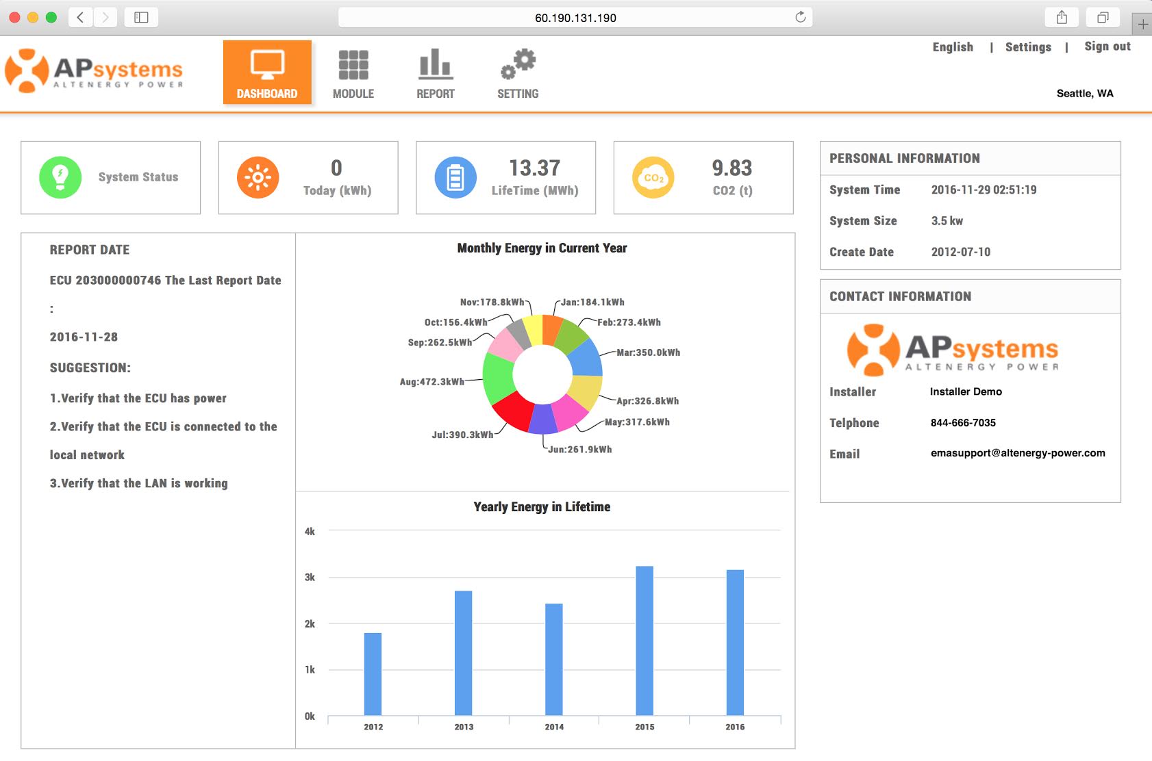 APsystems upgrades EMA monitoring website with more data and improved