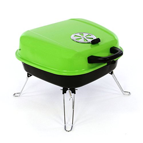 Nexos Mini KofferGrill Holzkohlegrill für Garten Terrasse Camping