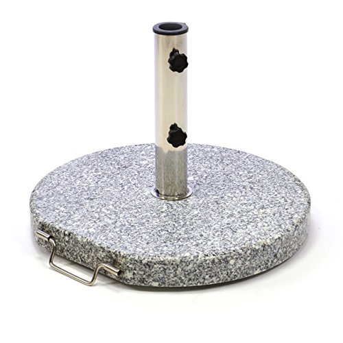 Nexos Schirmständer Sonnenschirmständer Granit poliert rund Ø 50cm Steindicke 5cm ca. 25kg
