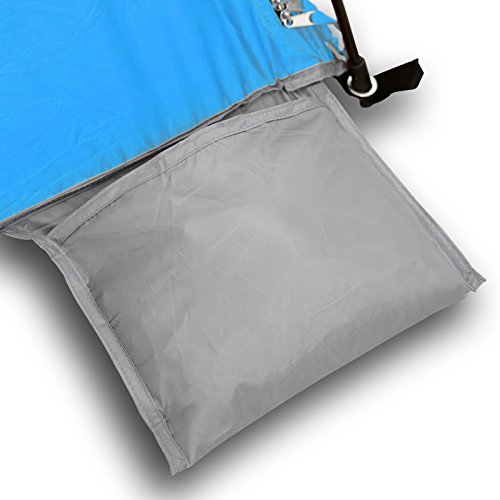 Strandmuschel Qeedo Quick Palm blau mit UVSchutz (UV80 nach UVStandard 801) kleines