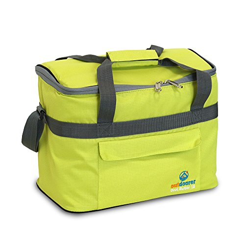 Kühltasche Cool Butler 15, grün, mit Außentasche von Outdoorer