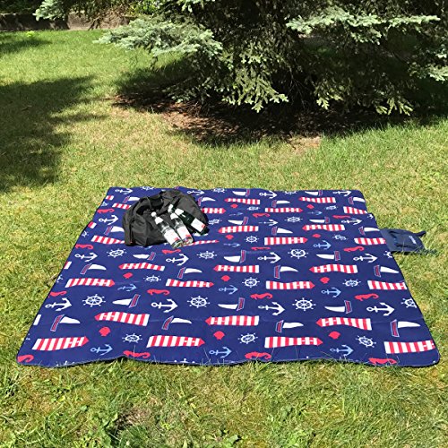 PREMYO Picknickdecke Wasserdicht 200x200 cm XXL StrandDecke Wärme