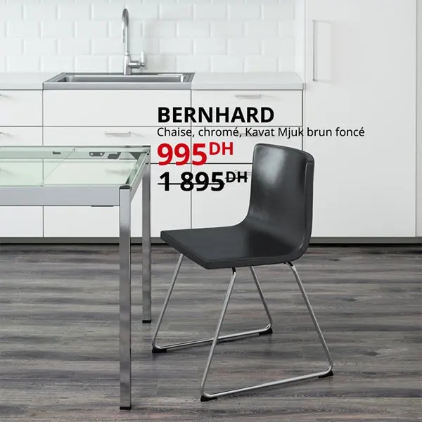 Soldes Ikea Maroc Chaise chromé BERNHARD 995Dhs