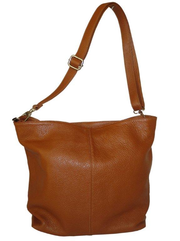 Brown Leather Hobo Bag Tan