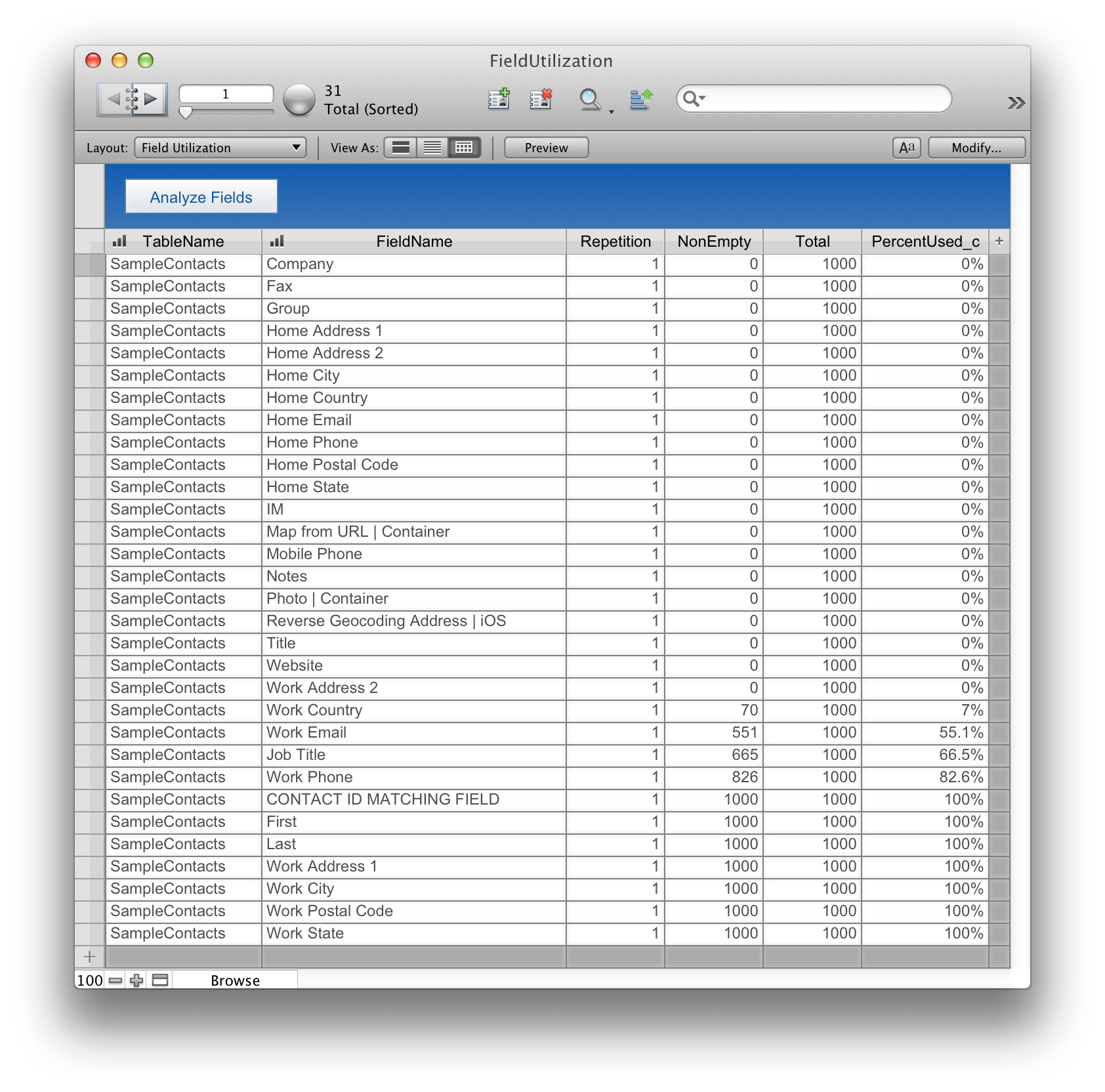 FileMaker Field Utilization with ExecuteSQL Function