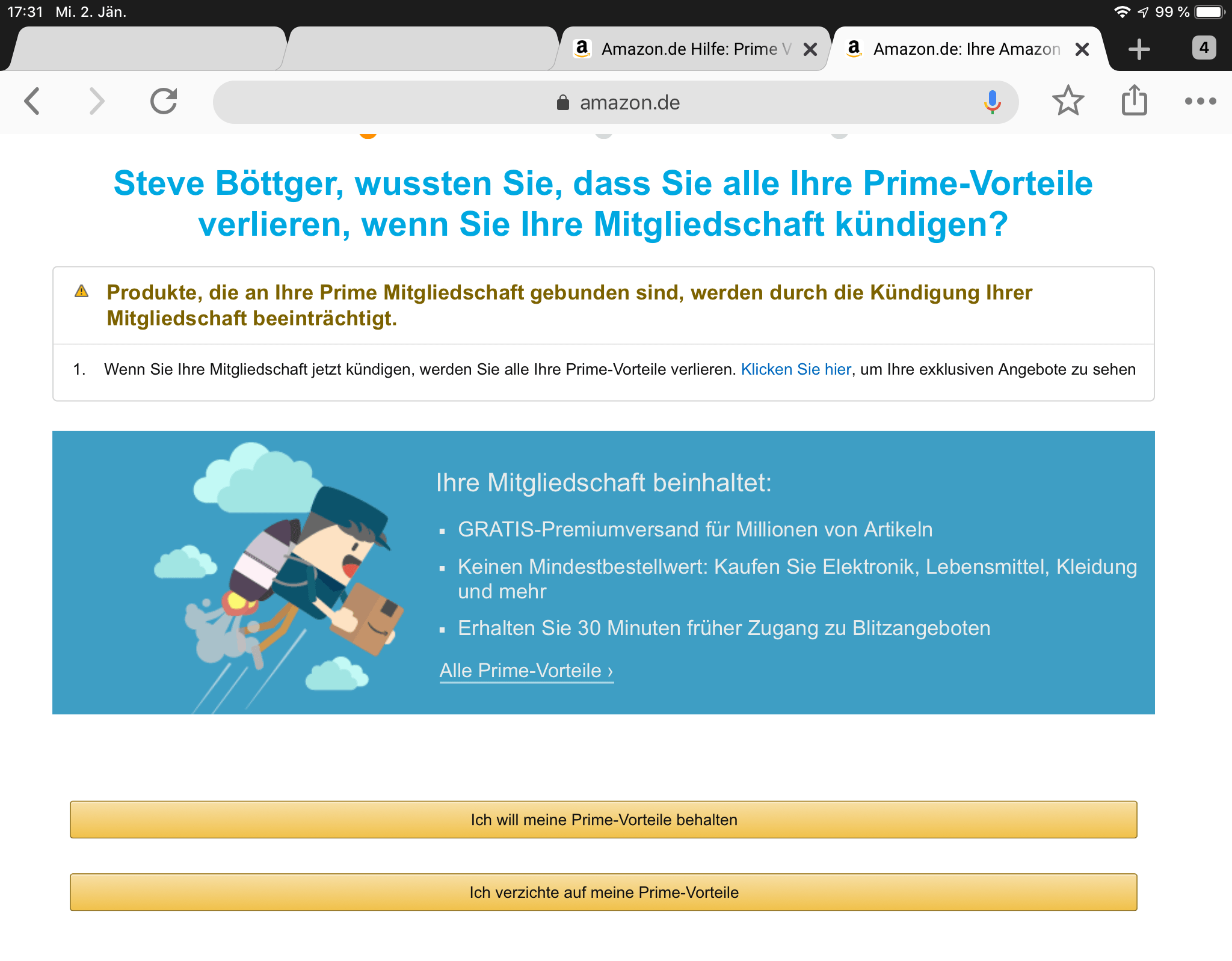Selbsttest Amazon Prime Mitgliedschaft für 1 Monat • solid creation