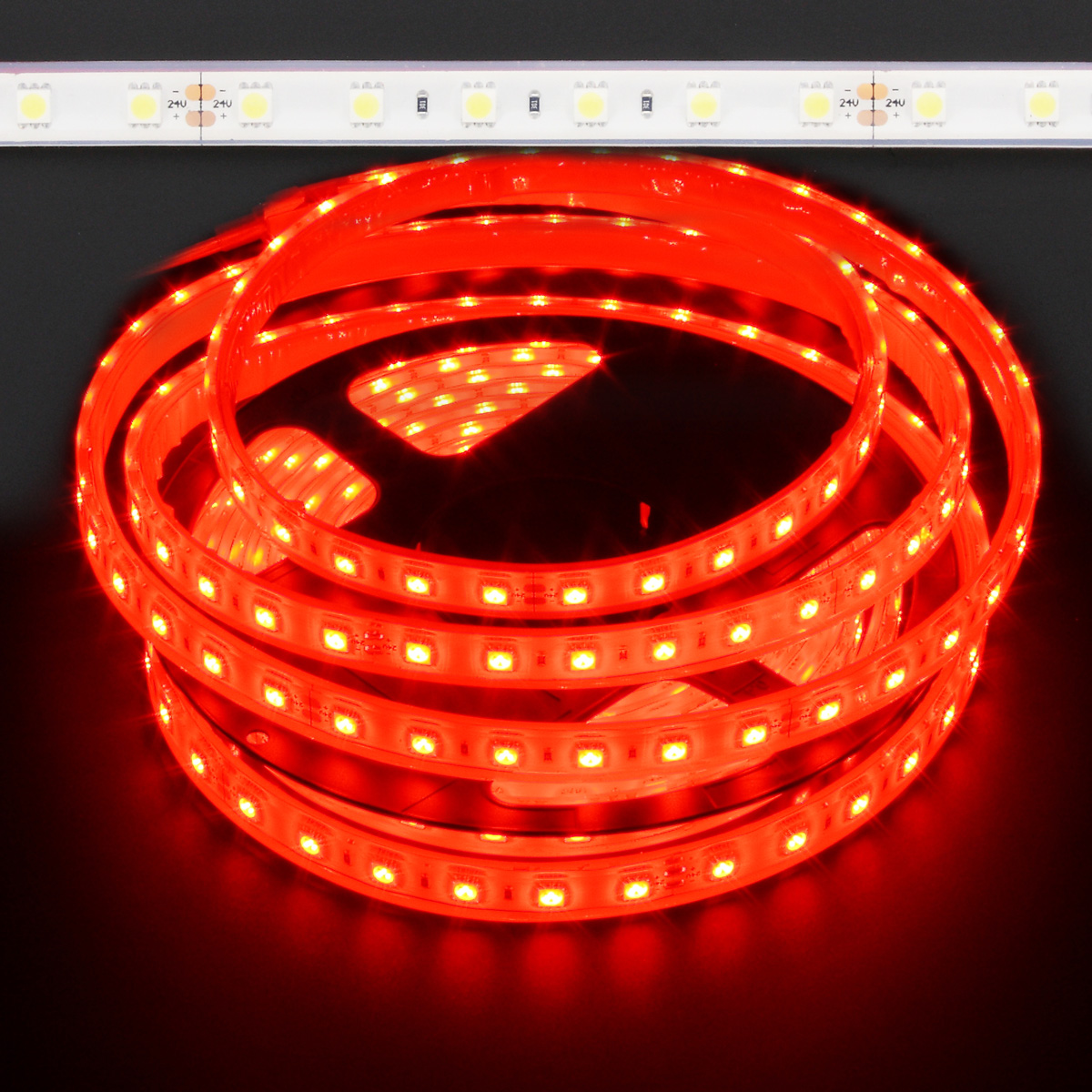 Red Waterproof 5050 72W LED Strip Light