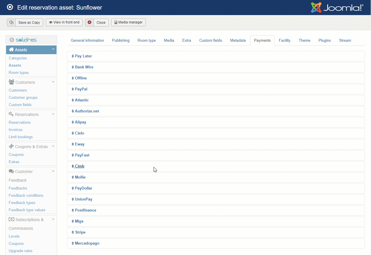 New feature highlight payment methods ordering » Solidres's Blog A