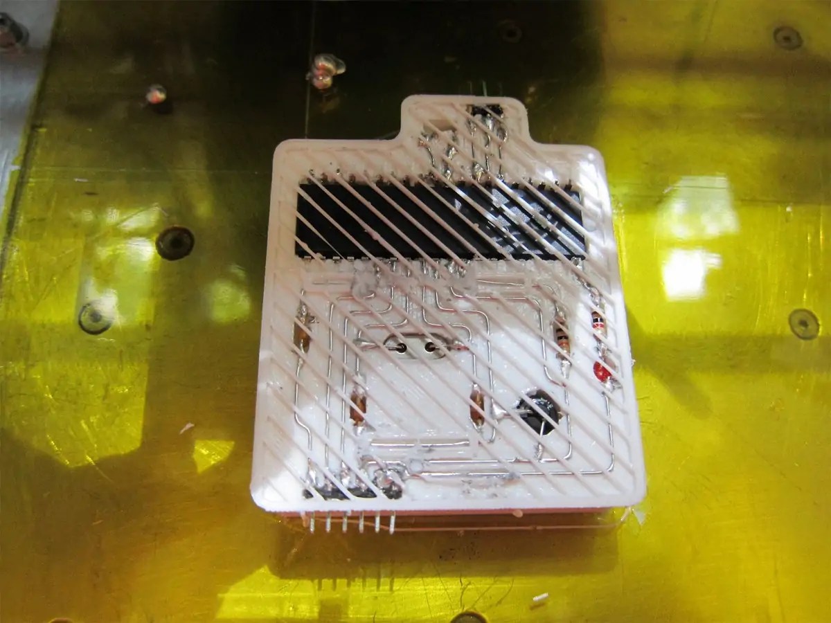 3D Printed Circuitry in a 3D Printed Part